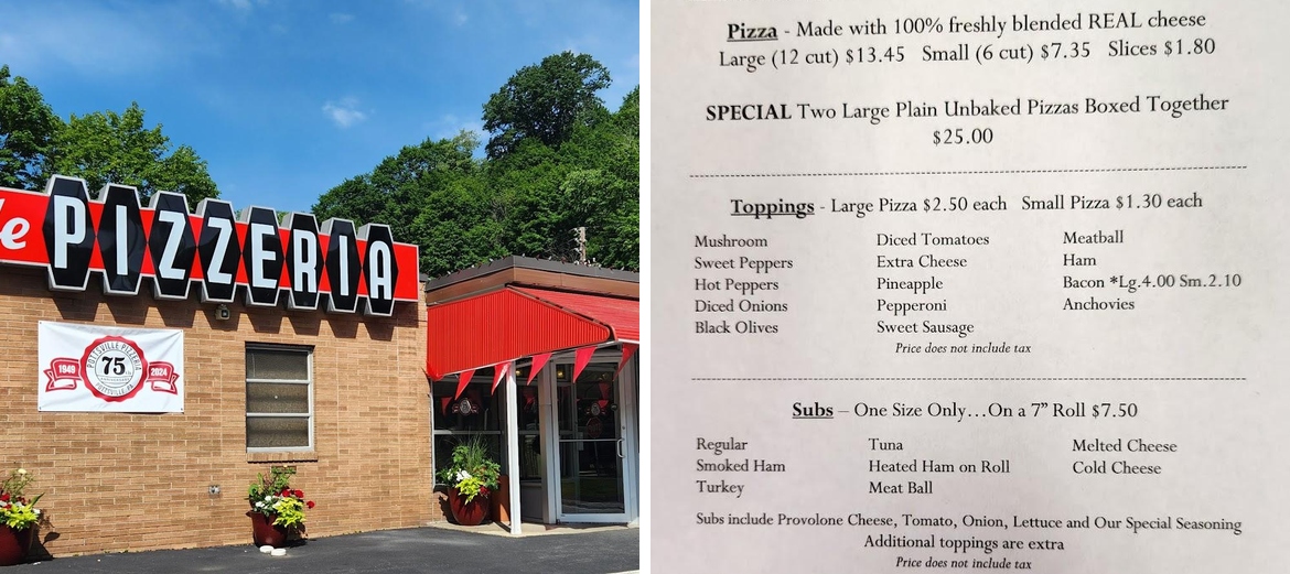 Pottsville Pizzeria Menu