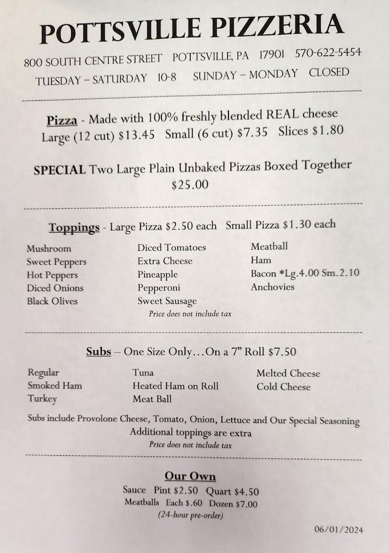 Pottsville Pizzeria